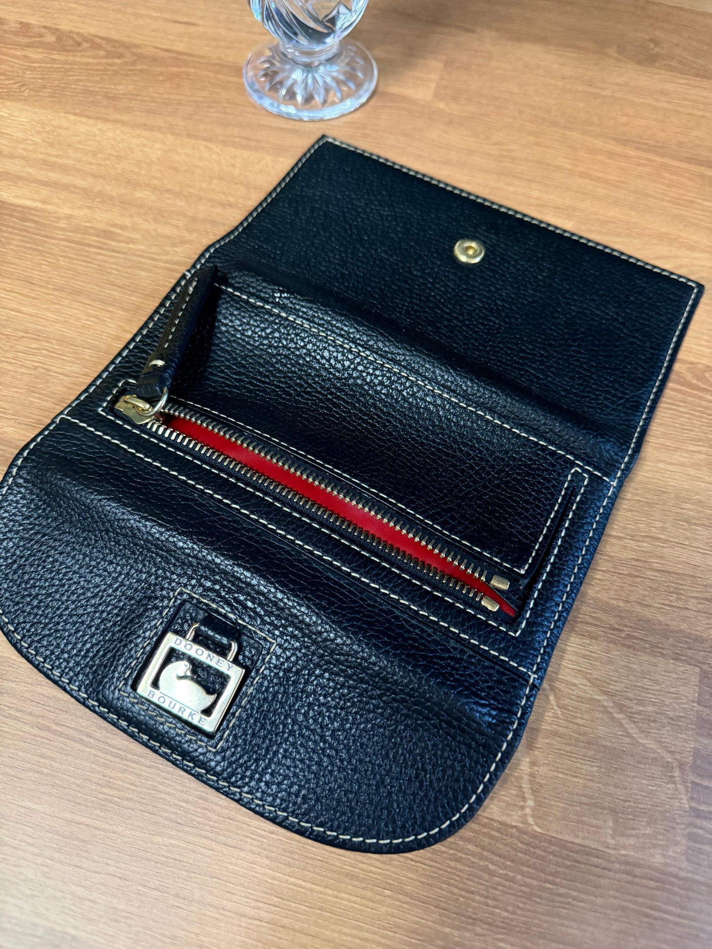 Dooney & Bourke Pebbled Leather Clutch - Black