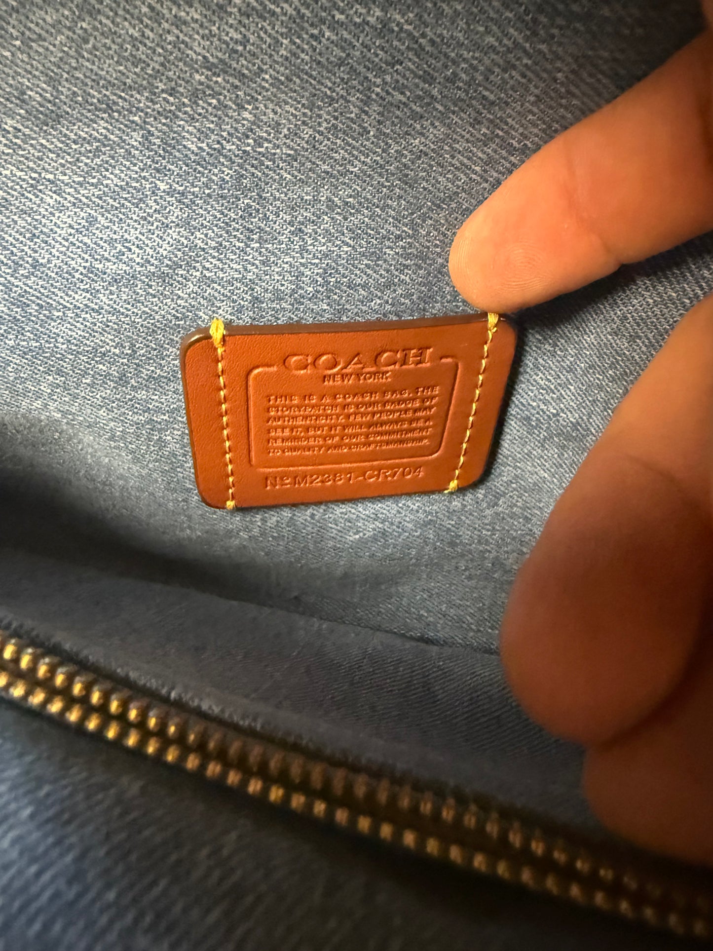 COACH Tabby 26 Quilted Denim Shoulder Bag