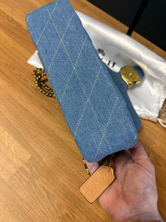 COACH Tabby 26 Quilted Denim Shoulder Bag