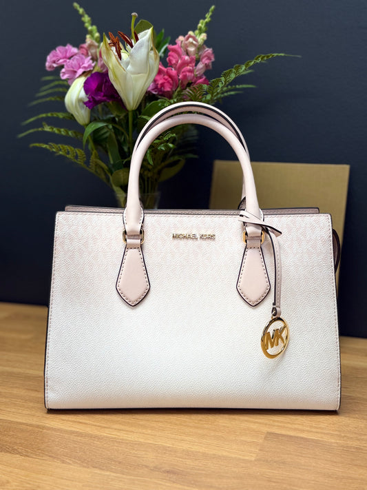Michael Kors Sheila Medium Ombré Signature Logo Satchel in powder blush