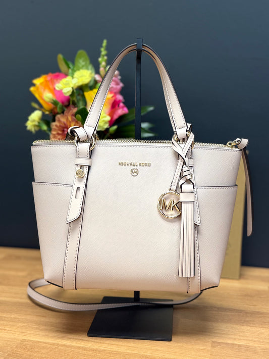Michael Kors Sullivan Saffiano leather top-zip tote in Soft Pink