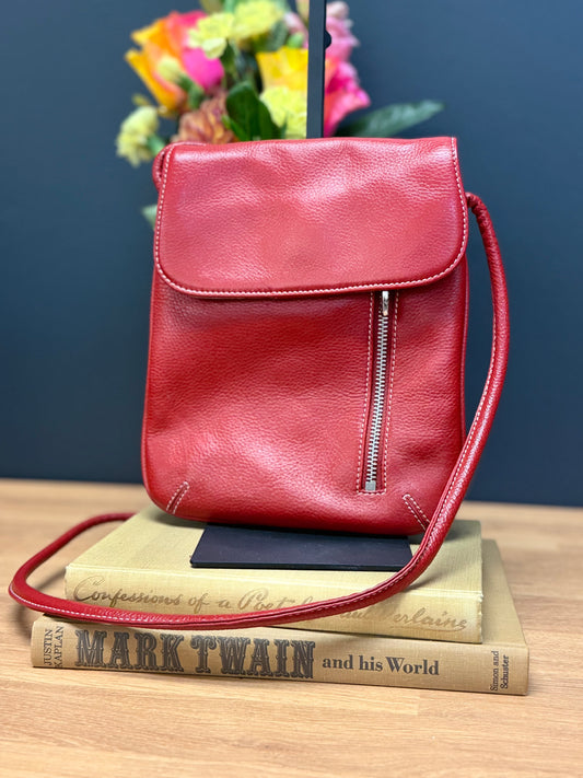 Tignanello- Red Leather Crossbody