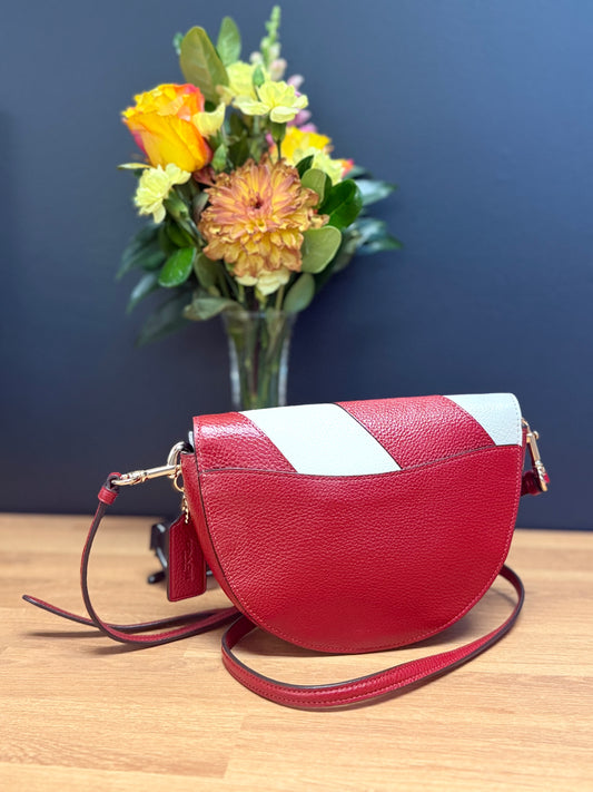 Coach Ellen Crossbody with Red and White Stripes
