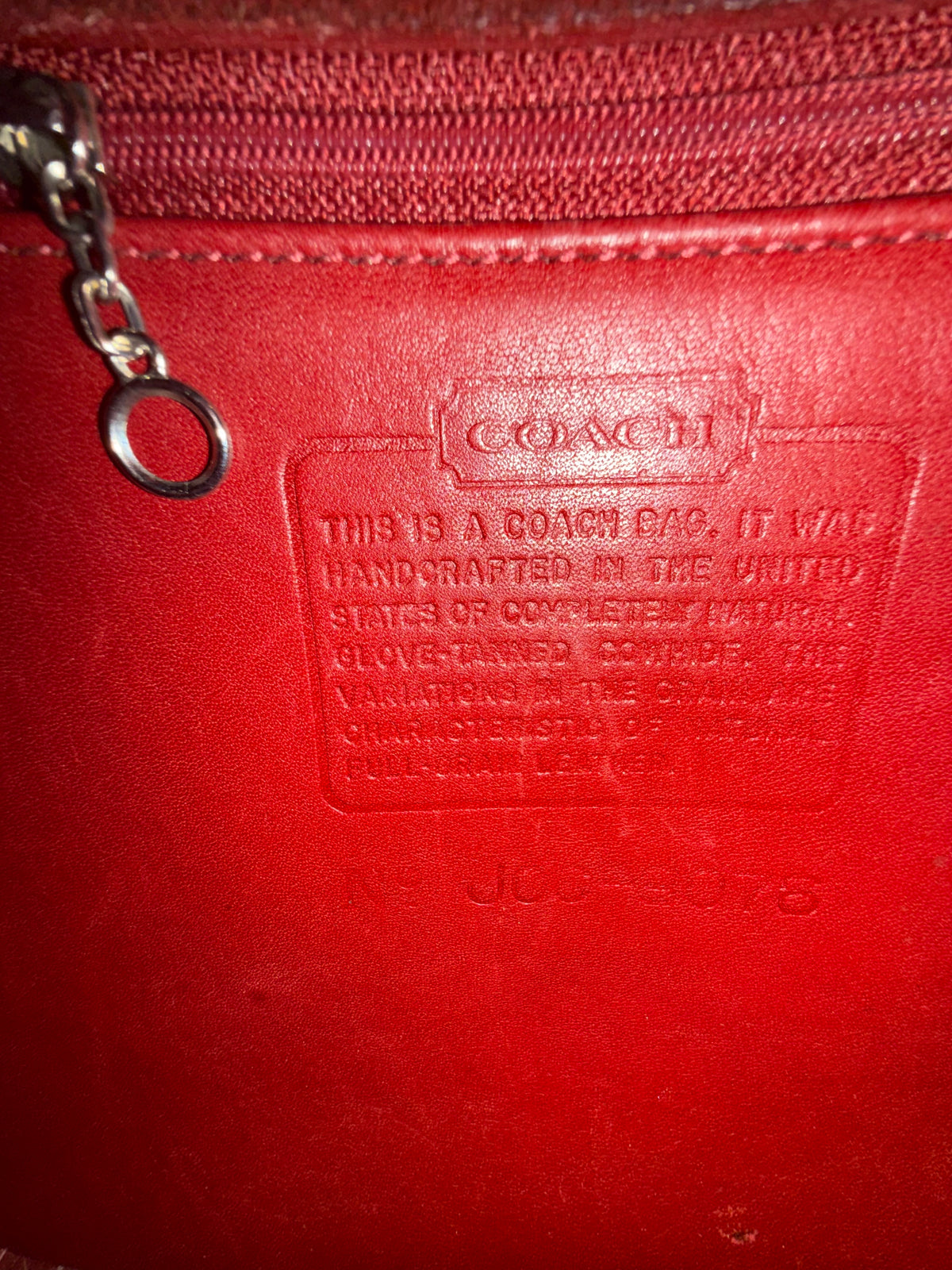 Vintage Coach Companion Flap bag in a rich currant/ red glove tanned leather, style #9076, 1990s