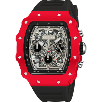 Active Fury X Invicta with skeleton dial – 44.3 mm, Red, Black