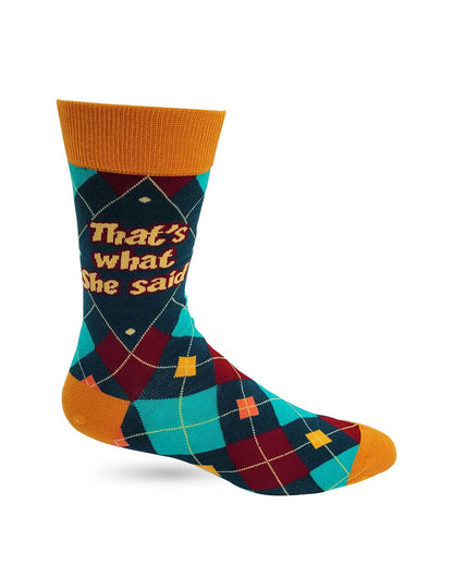 That's What She Said Men's Novelty Crew Socks