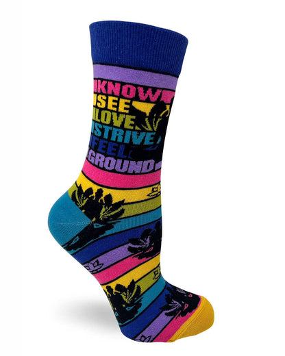 Zen Yoga Women's Novelty Crew Socks