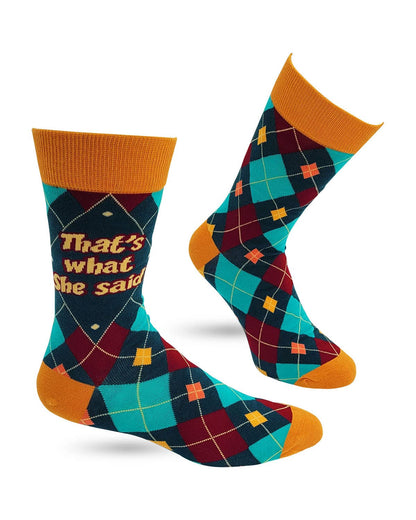 That's What She Said Men's Novelty Crew Socks